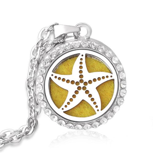 Collier Médaillon Diffuseur Douze Constellations En Acier Inoxydable, Pendentif Sexuellement, Huile Essentielle, Aromathérapie, Cadeau Bijoux Femme, Neuf