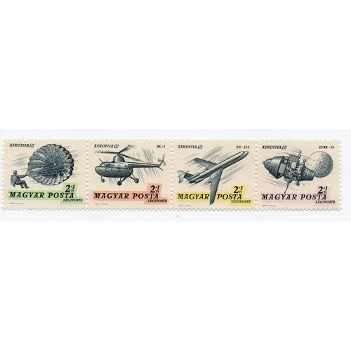 Hongrie- 4 Timbres Neufs Non Détachés- Aérofila 67