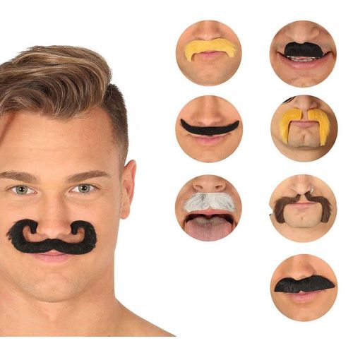 Blister Avec 6 Moustaches Assorties (Taille Unique Adulte)