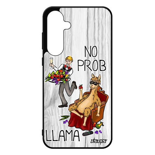 Coque Pour Samsung A55 5g Silicone No Prob Lama Design Etui Cartoon De Protection Drole Texte Llama Alu Probllama Humour 4g Galaxy