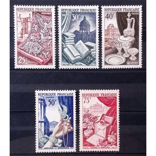 Série Productions De Luxe - Métiers D'art 1954 Complète - Impeccables N° 970 971 972 973 974 Neufs** Luxe (= Sans Trace De Charnière) - Cote 45,00 - France Année 1954 - N26383