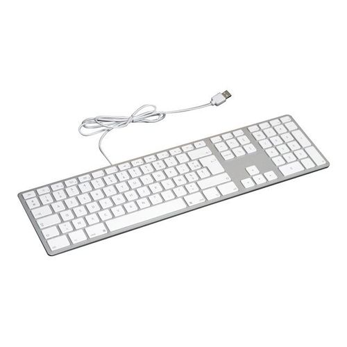 Matias Wired Aluminum Keyboard - Clavier - USB - Français - gris sidéral