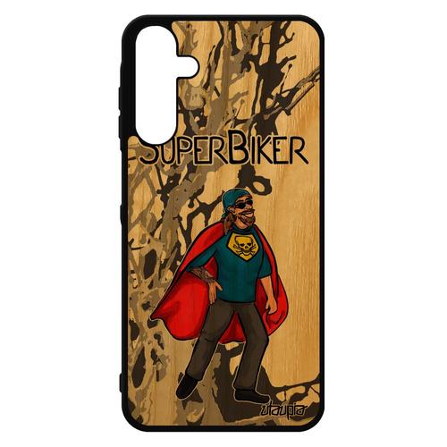 Coque Pour Samsung A15 4g 5g Bois Silicone Super Biker Motard Housse Comics Unique Humour Texte Heros De Protection 4g Dessin Galaxy