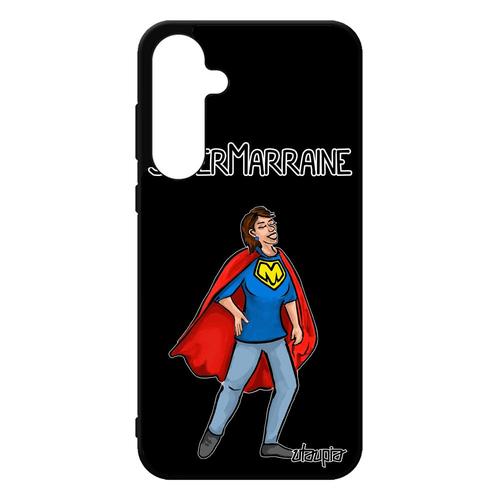 Coque Silicone Telephone A55 5g Super Marraine Texte Cadeau D'anniversaire Pas Cher Enfant Comics Personnalisé Heros Samsung Galaxy