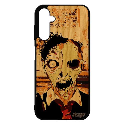 Coque Galaxy A25 5g Bois Silicone Zombie Mort Vivant Horreur Gore Design Telephone Marron Etui Tpu Smartphone Ruine Revenant Samsung