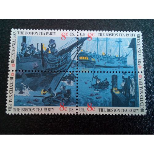 Timbre Etats  Unis Yt 997 A 1000 Séries: Numéro Du Bicentenaire Américain: Boston Tea Party 1973 ( 041212 )