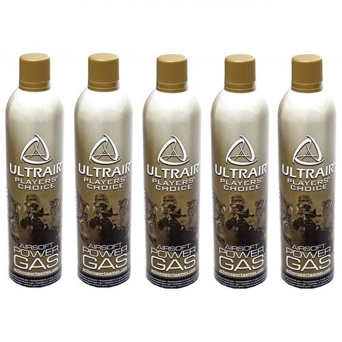 Lot De 5 Bouteilles De Gaz Gbb Ultrair Airsoft Power Gas Asg 570ml