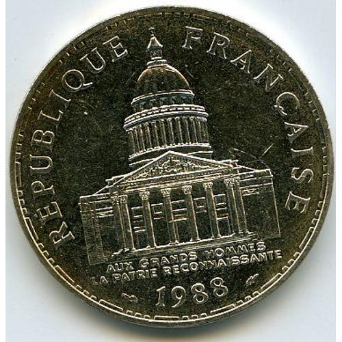 France 100 Francs Argent 1988 Panthéon