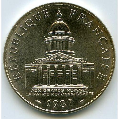 France 100 Francs Argent 1987 Panthéon