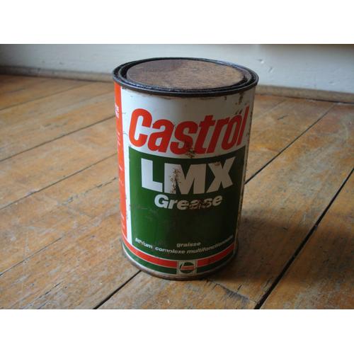 Ancien Bidon,Pot À Graisse Castrol Lmx,Vintage