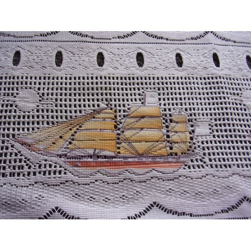 Rideaux Voilages Passe Tringle Modulables Fond Blanc Et Bateaux