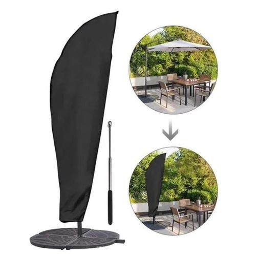 Housse De Parasol, 210d Oxford Imperméable Housse De Protection Pour Parasol Déporté 280l Pour Parasol De Jardin À Mât