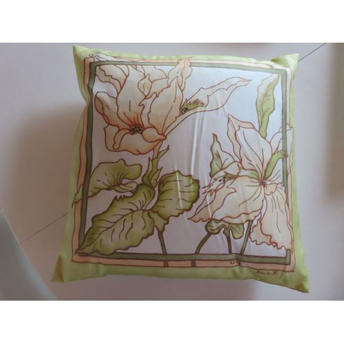 Coussin Peinture Sur Soie