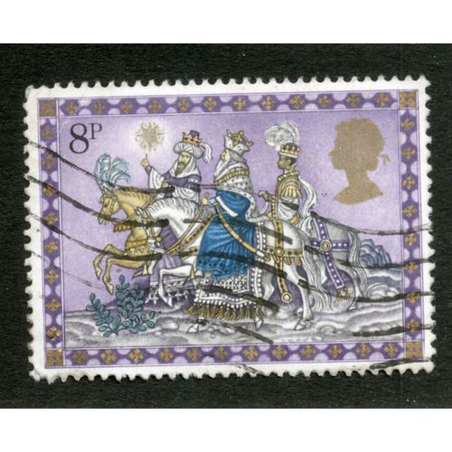 Timbre Oblitéré Angleterre, Trois Mages, 8p