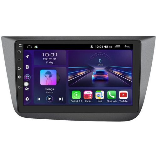 Awesafe Autoradio Android 12 Pour Seat Altea Xl Toledo 1go + 32 Go 9'' Écran Tactile Avec Carplay Gps Wifi Bluetooth Android Auto