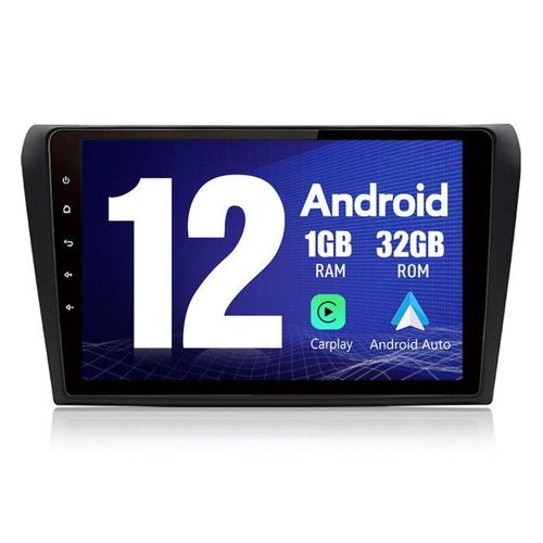 Awesafe Autoradio Android 12 Pour Mazda (2003-2009) 1go + 32 Go 9'' Écran Tactile Avec Carplay Gps Wifi Bluetooth Android Auto
