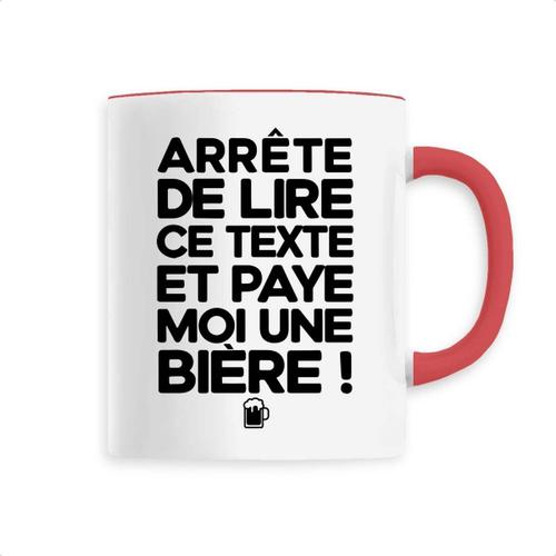 Mug "Paye Moi Une Bie?Re" - Confectionné En France - Tasse Originale En Céramique - Cadeau Anniversaire Apéro Humour Original Rigolo