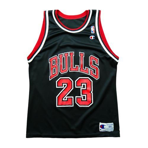 Reconditionné - Maillot Champion Chicago Bulls Nba Jordan - Taille M - Homme - Noir