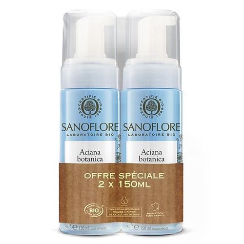 Sanoflore Aciana Botanica Mousse D'eau Nettoyante Bio Lot De 2 X 150ml 