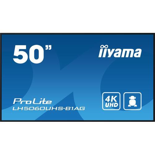 iiyama ProLite LH5060UHS-B1AG - Classe de diagonale 50" (49.5" visualisable) écran LCD rétro-éclairé par LED - signalisation numérique - avec lecteur multimédia SoC intégré - Android - 4K UHD...