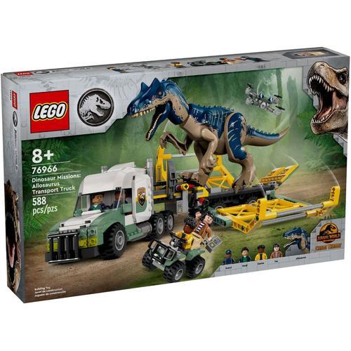 Lego Jurassic World - Missions Dinosaures : Le Camion De Transport De L'allosaure - 76966
