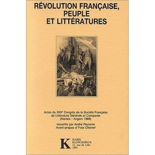 Révolution Française, Peuple Et Littératures - Actes
