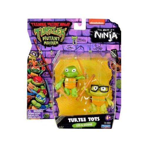 Coffret Tortues Ninja : Bébé Leonardo Et Bebe Donatello + Accessoires - Figurine - Turtle - Set Personnage Tmnt + Carte Tigre