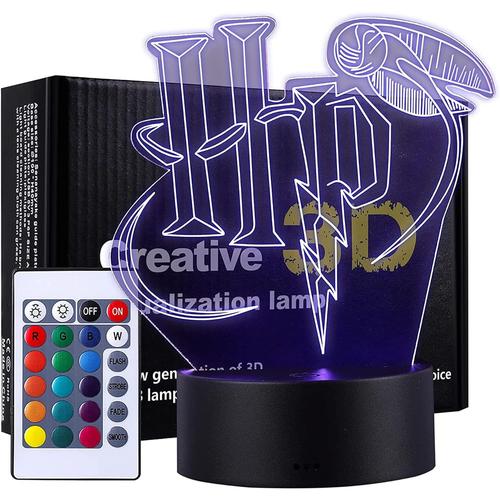 Anime 3d Harry Potter Lampe À Côté Du Lit Cool Monde De Warcraft Cadeau D'anniversaire Lumineux Créatif Éclairage De La Maison Usb Veilleuse Pour Chambre D'enfants Décoration Led Lampe De Table