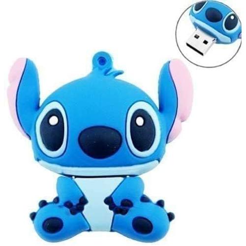 Clé USB 2.0 en forme de Stitch bleue 128 Go - Jolie clé USB 2.0 - Stockage de données - Cadeau