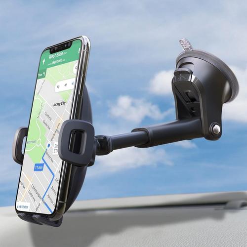 Support Telephone Voiture Ventouse, Universel 360° Pare-Brise Support Téléphone Voiture, Compatible Avec L'iphone 13 Pro Max/12, 4,7-6,8 Pouceset Telephone Plus Encore