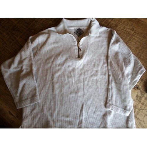 Tee Shirt Manches Longues Beige 10 Ans Col Fermeture Éclair