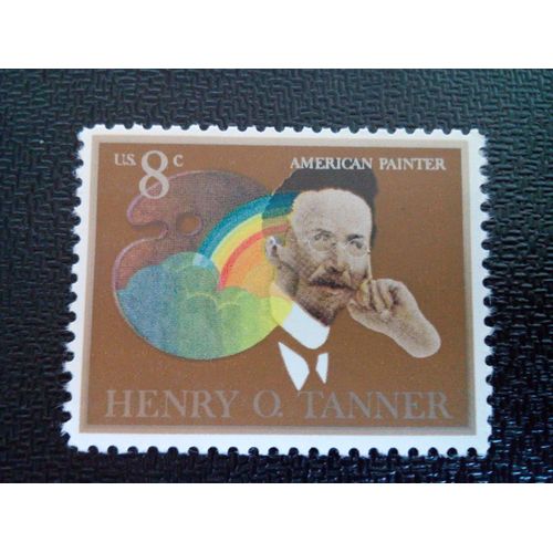 Timbre Etats Unis Yt 1003 Henry Ossawa Tanner, Palette Et Arc-En-Ciel 1973 ( 041212 )