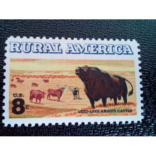 Timbre Etats Unis Yt 1005 Bovins Angus Et Longhorn (Bos Taurus) 1973 ( 041212 )
