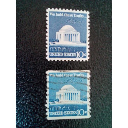 Timbre Etats Unis Yt 1008 Mémorial Et Signature De Jefferson 1973 ( 041212 )