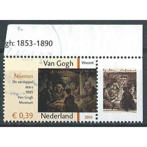 Pays Bas, Van Gogh Peinture Scène Dans Maison Nuenen Oblitéré 2003 N° 1998