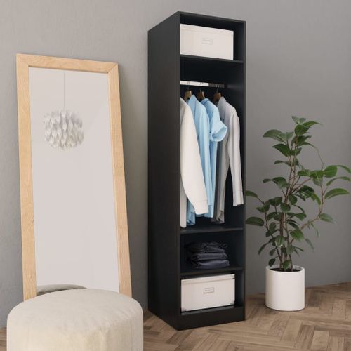 Garde-Robe Noir 50 X 50 X 200 Cm Aggloméré