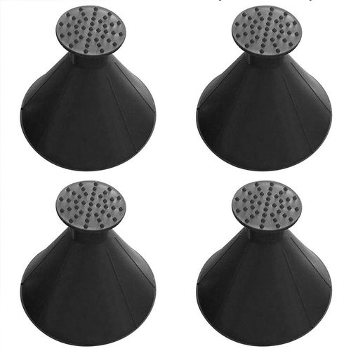 Lot De 4 Pare-Brise En Forme De Cône De Glace Pelle - Snow Remover Déglaçage - Round Grattage Outil De Dégivrage, Noir