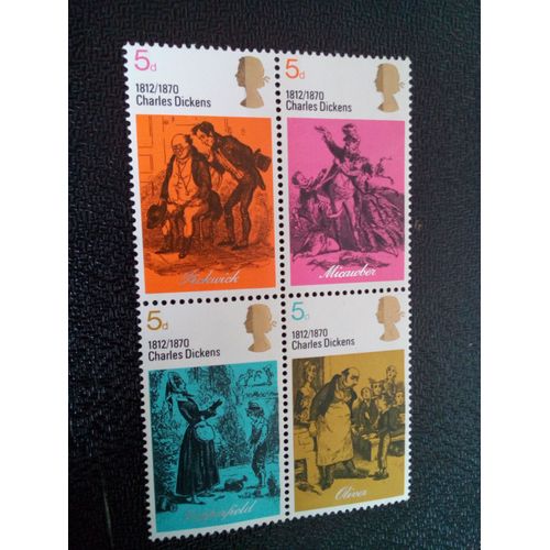 Timbre Grande Bretagne M I 544-547 Charles Dickens 1970 ( 061212 )