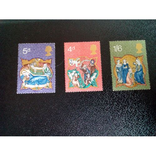 Timbre Grande Bretagne Yt 602 A 604 Séries: Noël 1970 - Robert De Lisle Psalter 1970 ( 061212 )