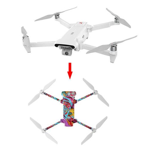 Ultra-Léger Et Portable Imperméable À L'eau Pvc Autocollant Autocollant Protecteur De La Peau Compatible Avec Xiaomi Fimi X8 Se Drone(Graffiti)