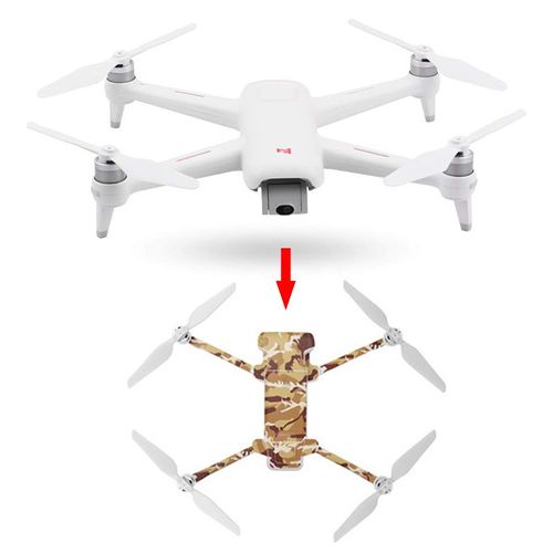 Autocollant Pour Xiaomi Fimi X8 Se Dron Pvc Decal Sticker Décalque Peau Protection Anti-Rayure Imperméable Couverture (Camouflage Désert)