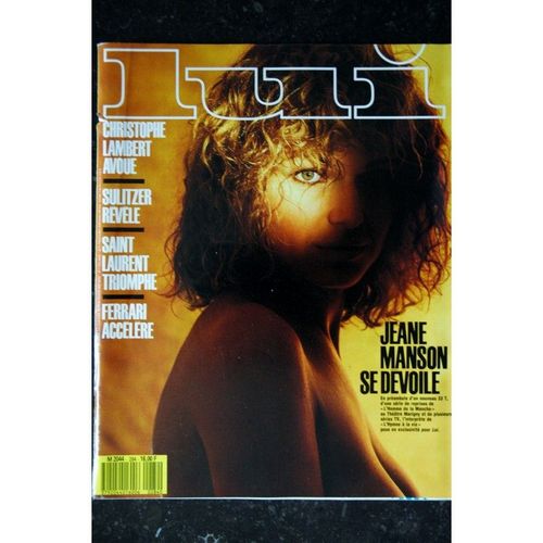 Lui 284 Septembre 1987 Cover Jeane Manson Entierement Nue 10 Pages + Poster Nudes