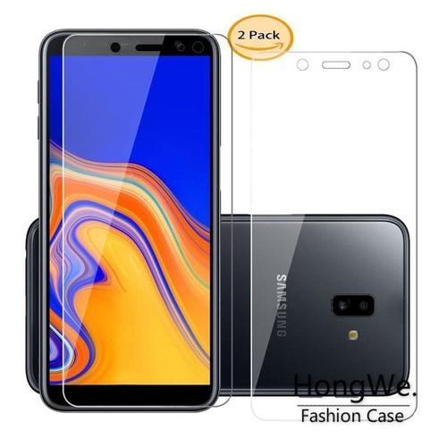 Littemonkey® [2 Pack] Verre Trempé Samsung Galaxy J6 Plus 2018 ( European Version ) , Verre Trempé En Film Protection Dureté 9h Screen Protector