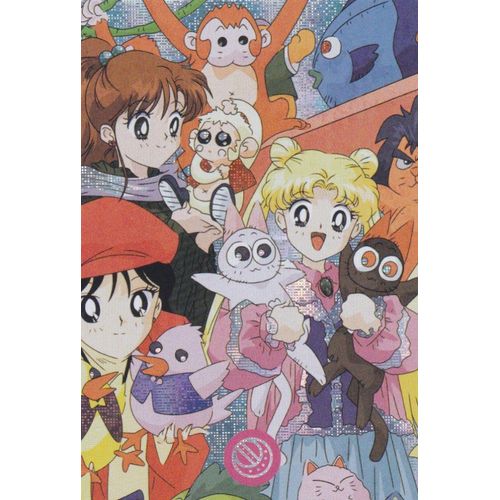 Carte Brillante Sailor Moon : Sailor Jupiter, Sailor Mars Et Sailor Moon (Dessin Animé, Manga, Souvenir, Enfance, Club Dorothée, Années 1990, Super-Héroïne, Japon, Collection, Collector)