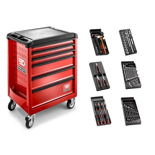 Facom ROLL Servante d'atelier 6 tiroirs et 6 modules - SL.ROLL.6M3