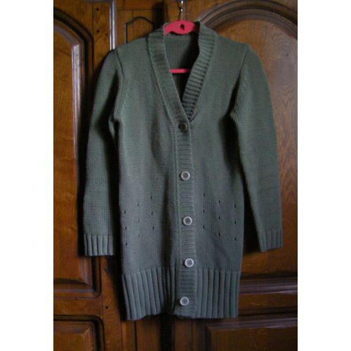 Gilet Long Vert - Taille 36