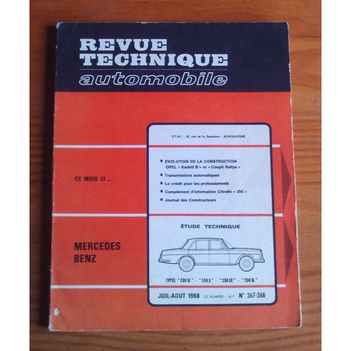 Revue Technique Automobile N°267/268 Reprise