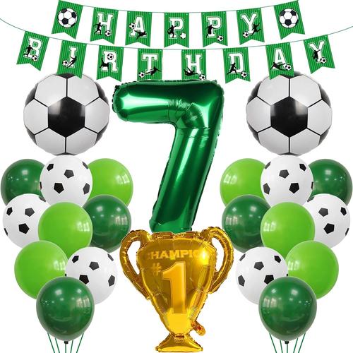 Ballon De Football 7ème Anniversaire Ballon Vert 7 Ans Garçon Football Anniversaire Décoration 7 Ans Anniversaire Enfant Ballon Hélium 7 Anniversaire Garçon 7ème Anniversaire Décoration Football 7 Ann