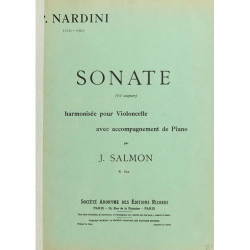 Nardini - Sonate Ut Majeur