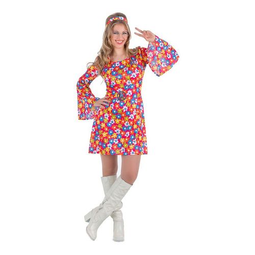 Déguisement Hippie Des Années 70 Avec Des Fleurs Pour Femmes